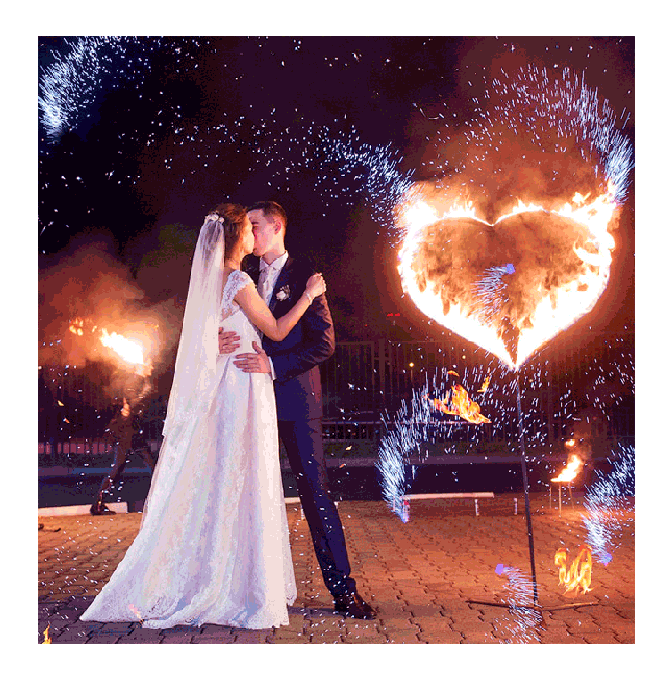 Организация пиротехнического шоу на свадьбу  Курган | kurgan.salutsklad.ru