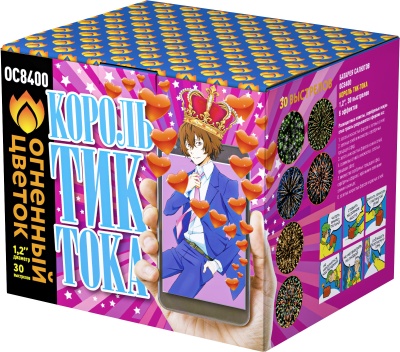 Король Тик-Тока Батарея салютов купить в Кургане | kurgan.salutsklad.ru